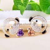 2016 New Trendy Animal Brooch Crystal Rhinestone Cute Monkey Brooch thumbnail-3