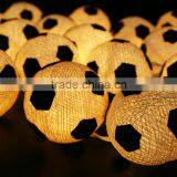 Football/Soccer Design Handmade Cotton Balls String Lights For Christmas Decor Wedding Bedroom Garden and Holiday Lighting thumbnail-3