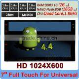 Ownice 7" Pure Android 4.4.2 Quad Core Full Touch Universal 2 Din Built-in Wifi Support TPMS DVR thumbnail-1