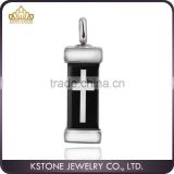 KSTONE High-end Fashion Ash Jewelry Stainless Steel Two Tone Memorial Memory Cremation Jewelry Cross Ash Padent