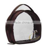 Satin Fabric Cosmetic Bag/clear Travel Toiletry Bags Made in China thumbnail-6