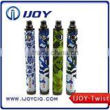 Ijoy twist batteries wholesale electronic cigarette manufacturer china,ijoy pen vaporizer top twist battery