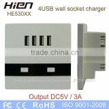 220v Extension Cord Socket Outlet USB Socket With 4 USB Port 5V3A 2 LED Indicator Suit for Hotel School Airport Railway Hospital thumbnail-3