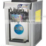 18L Flozen Yogurt Countertop Stainless Steel Commercial 110v 60Hz 220v 50Hz Electric 3 Flavor Soft Ice Cream Maker