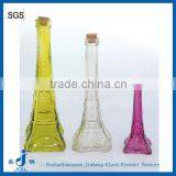 Eiffel Colored Glass Jar With Cork Lid thumbnail-1