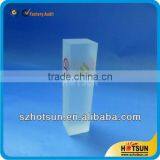 Frosted Acrylic Paperweight With Tulip Inside, Lucite Cube, Acrylic Block