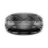 Titanium 6MM Wedding Band Mens Womens Unisex Domed Titanium Ring With Hawaiian Koa Wood Inlay thumbnail-3