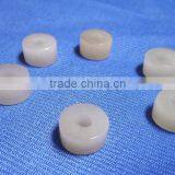 Natural White Chalcedony Smooth Handmade Big Hole Tyre Beads thumbnail-4