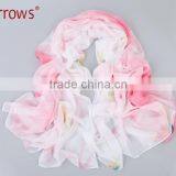 Cheap Fancy Chiffon Silk Fabric Shawl Scarves for Lady Women Low Price thumbnail-5