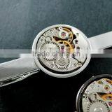 18mm Vintage Style Steam Punk Watch Movement Core Rhodium,metal Gun Black Fashion Tie Clip Bar 6830002 thumbnail-4