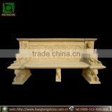 Outdoor Decorative Beautifl White Marble Stone Bench