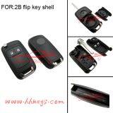 Chevrolet Cruze 2 Buttons Flip Key Shell With HU100 Blade With Round Logo thumbnail-5