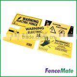 Electric Fence Plastic Warning Sign With Pre-Drilled Holes thumbnail-1