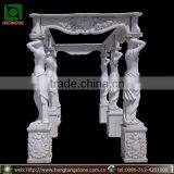 Hand Carved White Marble Statue Design Long Gazebo thumbnail-1