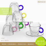 Custom Drinking Glass Tea Mug Cups With Handle thumbnail-1