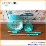 Housekeeping Super Mop Hand Pressure Rotating Mop Magic Mop With 3 Mopheads Dust Mop for Home Office Dorm thumbnail-2