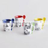 12oz Ceramic Bugle Coffee Mug With Decal, With Spoon, Fot Promotional thumbnail-1