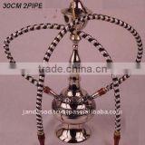 Hookah made in brass with nickel polish polish and two out let