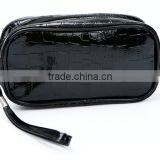 Black Store More Smooth Leather Cosmetic Case Bags With Nylon Zipper thumbnail-2