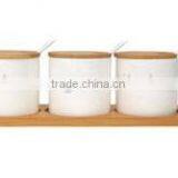 Spice Rack Set With Ceramic Jar
