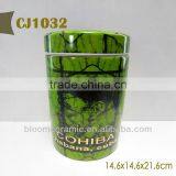 Porcelain Decal Storage Jar thumbnail-1