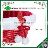 Hand Woven Red Wicker Gift Basket for Christmas thumbnail-6