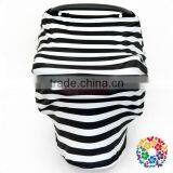 Black White Stripes Baby Mum Breastfeeding Nursing Poncho Covers /stretchy Carseat Covers thumbnail-1