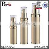 China Cosmetic Personal Care Lotion Serum Cream Fancy Gold Plastic Airless Pump Bottle 20ml 30ml 50ml Cost Price thumbnail-1