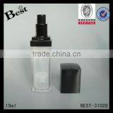 15ml China Promotion Clear Double Wall Cosmetic Lotion Serum Cream Airless Cosmetic Pump Bottle With Black Pump thumbnail-1