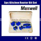 5pc Kitchen Router Bit Set