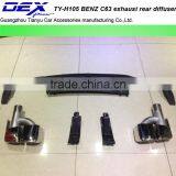 Auto PP Exhaust Rear Diffuser for B~ENZ C63 thumbnail-1