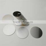 6pcs Set Brushed Stainless Steel Smooth Pratique Metal Wine Coaster thumbnail-6