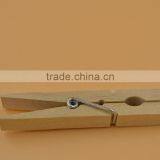 Mini Clothes Pins Plain Small Natural Color Wooden Craft Clip With Metal Spring 25mm thumbnail-3