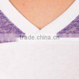 100% Polyester V-neck T-shirt Wholesale Custom Made in China Fashion Apparel District Juniors Varsity Bulk V-Neck T-shirt thumbnail-4