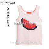 Latest Pictures Of Fancy Girls Pale Pink Sequin Watermelon Vest Tops Designs HST7834 thumbnail-2