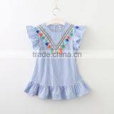 2017 Hot Sale Striola Dresses Mother Daughter Matching Frilled Dress thumbnail-2
