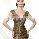 New Designer off Shoulder Deep v Neck Mother Wedding Coats for Brides thumbnail-3