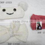 2016 Fashion Mohair Winter Hot Popular Button Knitted Hot Headband thumbnail-1