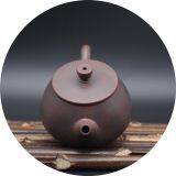 Teapot Nixing Pottery Teapot Hand Painting Tea Ware Money Comes Everyday Tea Set thumbnail-2