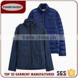 Packable Light Men'S 2-In-1 Down Casual Cotton Jacket