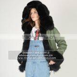 Myfur Luxury Fox Body Fur Trimmed Ladies Parka Jackets Wholesale thumbnail-2