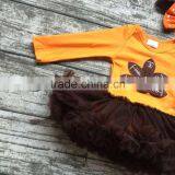 2016 Baby Girls Chiffon Tutu Romper Girls Thanksgiving Tutu Romper Infant Toddler Girls Thanksgiving Party Romper With Headband thumbnail-4
