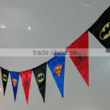 Superhero Birthday Party Bunting 135cm Decoration Spiderman Batman Superman