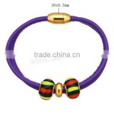 2017 Customized colorful leather bracelet,wholesale fashion bracelets1138281