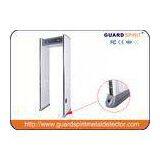 High Sensitivity 6 Zones Walk Through Metal Detector Frame With LED Light , Gun Metal Detector