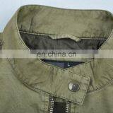 Mens Spring Slim Fit Handsome Military Style Denim Embroidery Bomber Jacket thumbnail-4