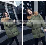2017 New Winter Korean Loose Large Size Thick Plush Cotton in the Long Section of Large Fur Collar Jacket thumbnail-2