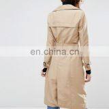 High Quality Womens Double-breasted Coat Long Belt Dust Coat Fitted Woman Trench Coat S/M/L/XL thumbnail-3