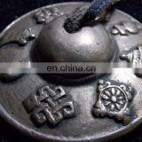 Old Tibetan Buddhist Bronze 6 Mantras Tingsha Cymbals Vintage-Tibet-Tibetan-Nickel-Tingsha-Cymbals-Auspicious-Symbols Buddhist thumbnail-3