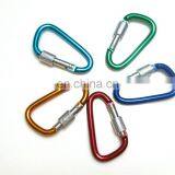 2015 Novelty Bulk Carabiner Hook With Leather Loop Keyring Holders Wholesale thumbnail-4